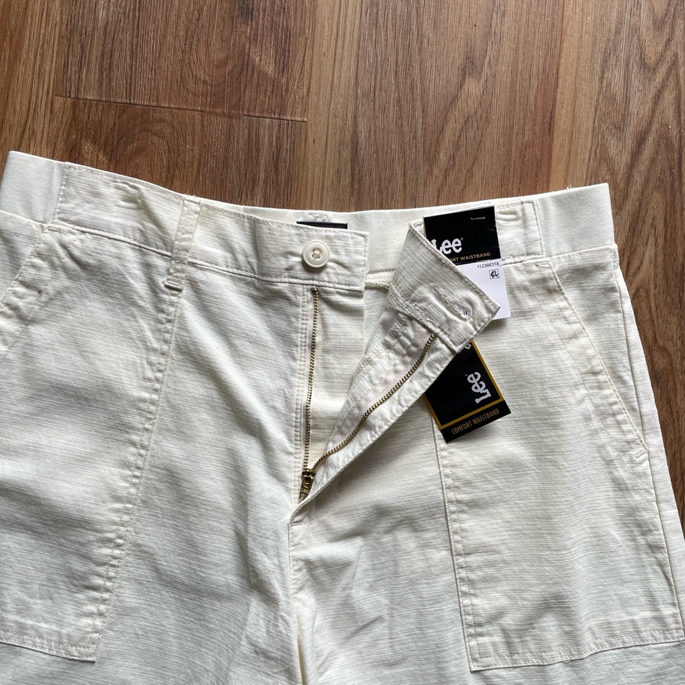 Lee Women's High-Rise Cream Utility Shorts - Picture 3 of 7